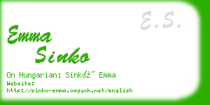 emma sinko business card